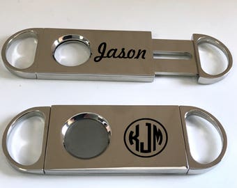 Engraved Cigar Cutter, Monogram Gift, Smokers Gift, Boyfriend Gift, Cigar Lovers, Gift For Him, Gift For Dad, Personalized Birthday Gift