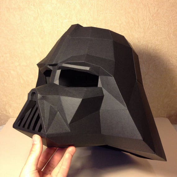 Darth Vader helmet (template for print &amp; instruction) / Star Wars mask ...