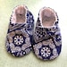 RESERVED for GINARONQ - Blue Bandana Print Baby Shoes - Soft Sole Shoes