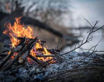 Instant Digital Download Photography: Campfire, Fire, fire in the forest