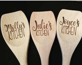 Personalized Large Wooden Spoon, Wooden Spoon, Custom Wood Spoon, Engraved Spoon, Wedding Gift, Housewarming Gift, Anniversary Gift, Foodie