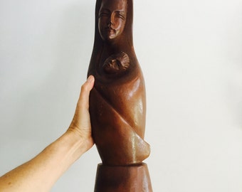 Vintage large Religious Statue Mary and Baby