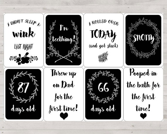 Printable baby  milestone  cards funny  baby  milestone  cards