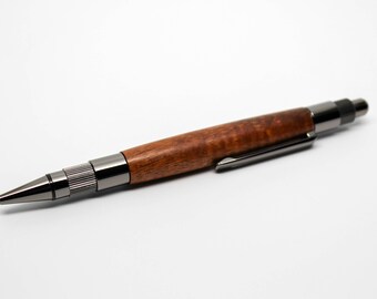 2mm Wood Mechanical / Drawing Pencil - Stratus Style - Asian Satinwood with Gun Metal Accents (Gift Ready)