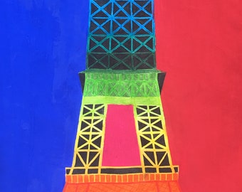Rainbow Eiffel Tower
