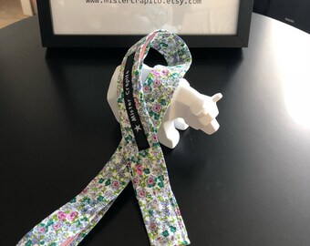 Cord Keychain doubled - neck Keychain - worn necklace key - badge "clarabelle" Plum