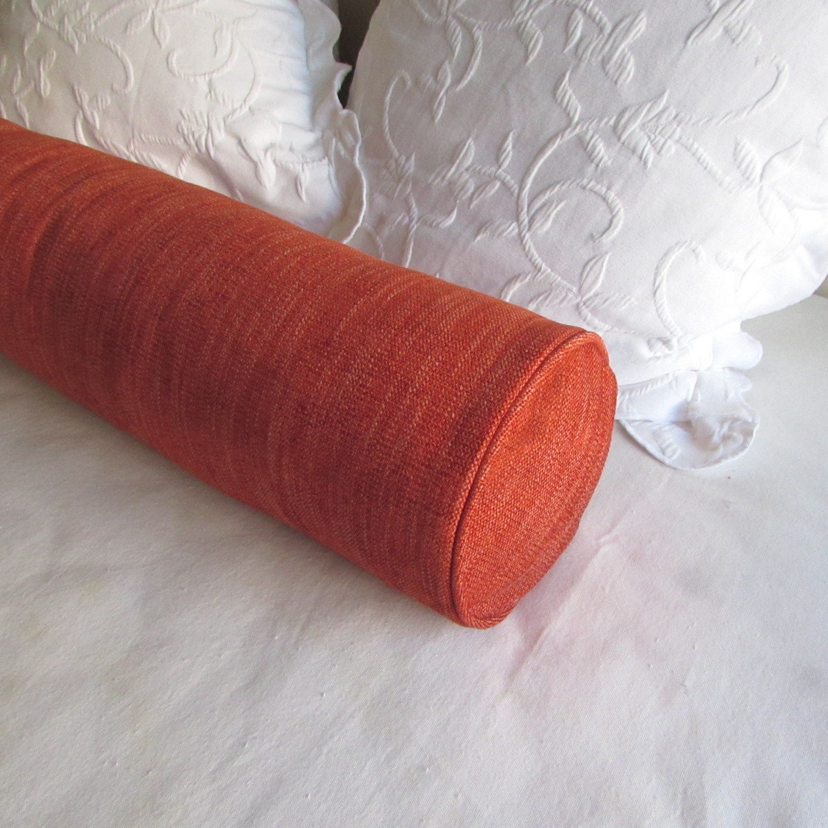 8x30 bolster pillow includes insert tangerine