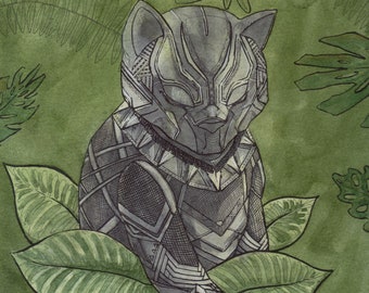 Black Panther Cat 11x17 Print