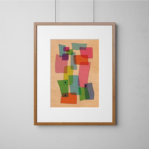 1960's Inspired Mid-Century Modern Wood Wall Art