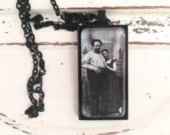 Frida Kahlo and Diego Rivera Pendant Necklace Gift for Art Teacher or Frida Kahlo Fan