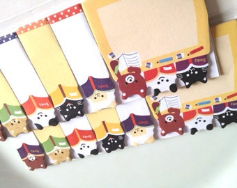 Reading book sticky memo student sticky flag life planner accessories baby animal panda puppy dog cat teddy bear sticky note cute gift