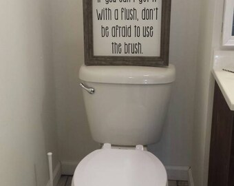 Bathroom sign, Bathroom decor, bathroom humor, funny bathroom sign, if you sprinkle when you tinkle, framed bathroom sign, rustic bathroom