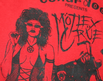M * vtg 80s 1987 Motley Crue Virginia promoter staff concert tour muscle t shirt * 49.126