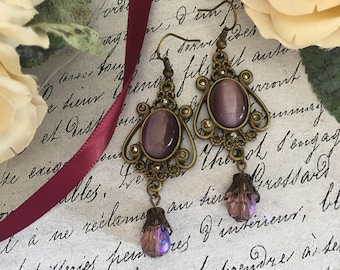Victorian Style Earrings, Victorian Style Jewelry, Victorian Earrings, Victorian Jewelry, Antique Style Earrings, Antique Style Jewelry
