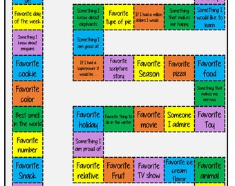 LDS Primary Get to Know You Game