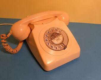 Vintage Rotary Telephone Cream Retro Style Phone Working