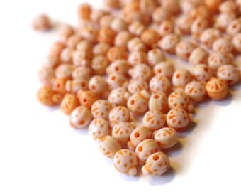 100 8mm Orange Ladybugs Plastic Ladybug Beads Animal Beads Lady Bug Beads Insect Beads Beetle Beads Cute Beads Loose Beads Acylic Beads