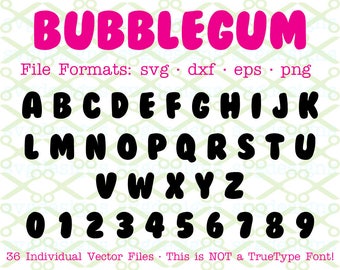 Bubble font | Etsy