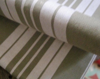 French Ticking Fabric, French Toile A Matelas, Vintage Ticking, Striped Ticking, Vintage French Metis, Khaki & White, French Striped Metis