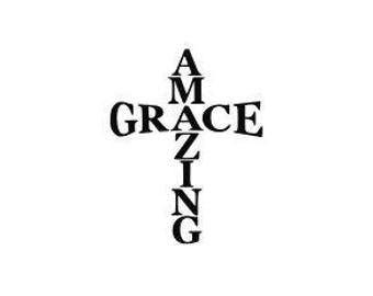 Amazing grace cross | Etsy