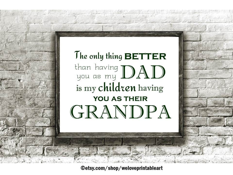 Download Grandpa Grandchildren Sign Fathers Day Printable Poster Gift