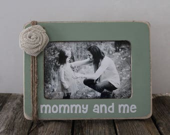 Mommy and Me Picture Frame, Mother's Day Gift, Mom Picture Frame, Rustic Gift