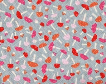Patchwork multicolored mushroom Timeless treasures fabric