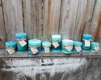 Yacht Salt Scented Pillar Candles - SALE PRICED (Overstock)