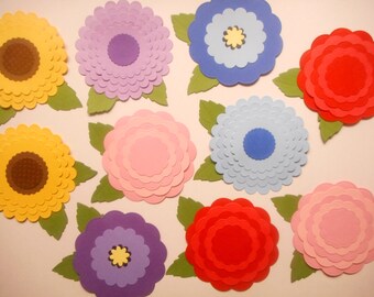 Paper Flowers,Paper Die Cuts, Die Cut Paper,Die Cut Shapes,Scrapbook Die Cuts,Paper Cutouts,Paper Shapes,Die Cut Circles,Scrapbook Kit