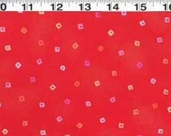 RARE Fanciful Felines Laurel Burch Fabric Red 1 Yard