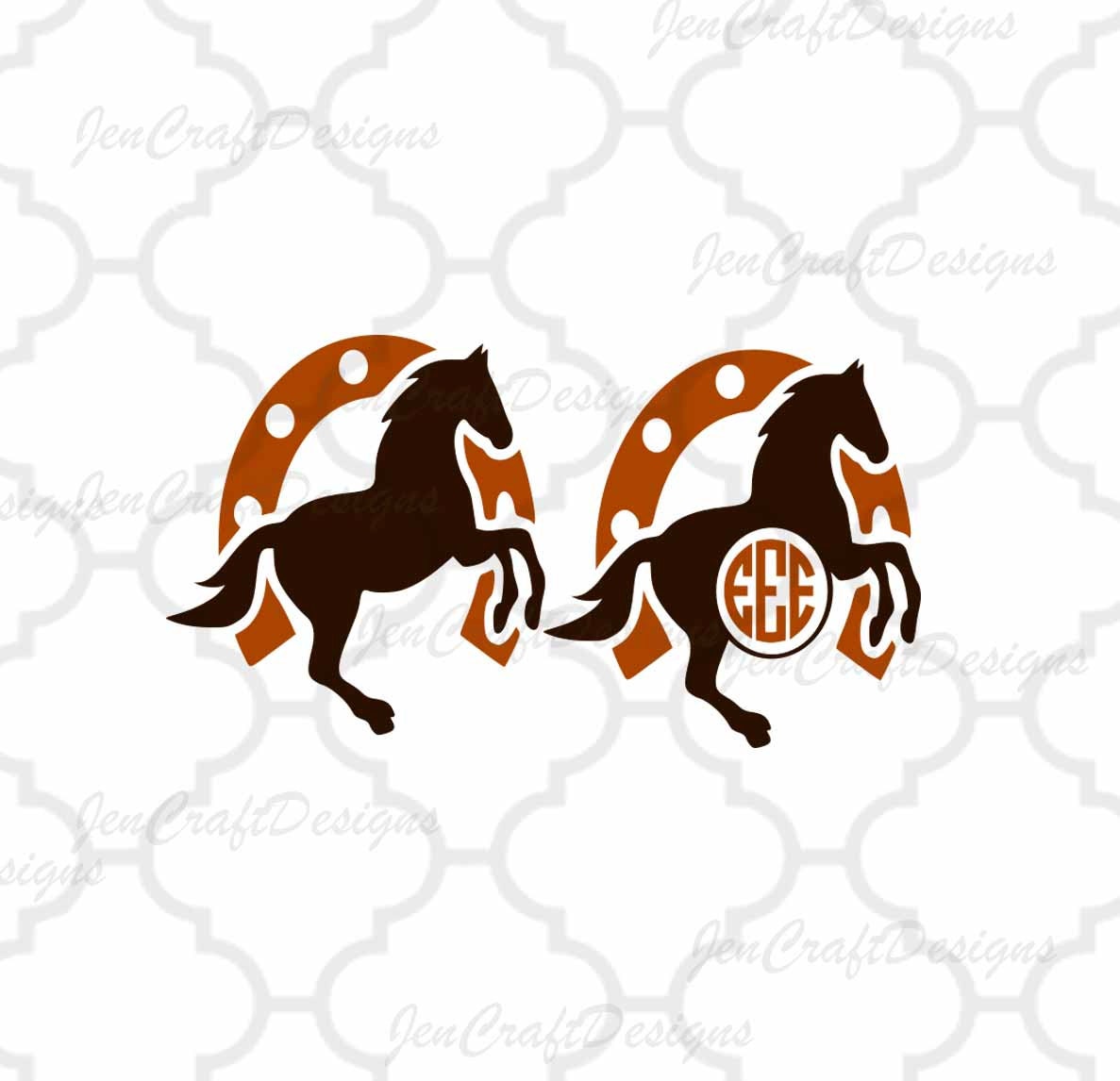 Download Horse Monogram Svg Cuttable Design SVG Eps Dxf Png Cut files