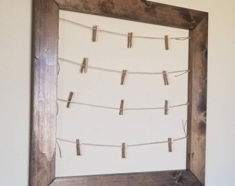 Rustic Clothespin Picture Frame