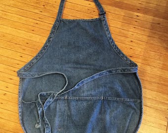 Denim Apron - Mens Apron - Work Apron - Womens Apron - Upholstery Apron - unisex Apron - Craft Apron - Denim Work Apron - Aprons With Pocket