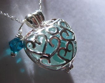 SS Sea Glass Necklace - Sterling Silver Seaglass Necklace Beach Glass Jewelry Handmade, Custom Jewelry