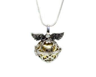 Harmony Ball, Angel Wings Sterling Silver Harmony Ball, Sterling Silver Angel Caller, Harmony Bola, Angel Caller, Bola Necklace Bola Ball