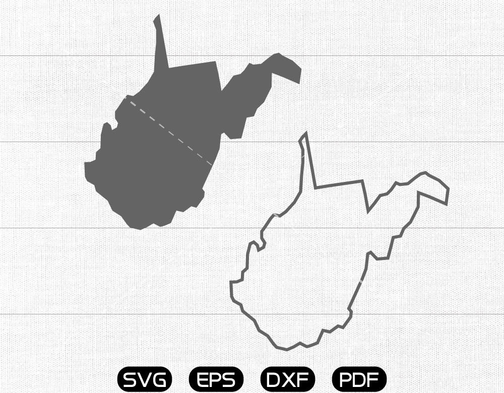 Download West Virginia SVG State SVG Vector WV Clipart cricut
