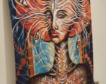 Hybryd-wall-hanging fabric ,spirituality