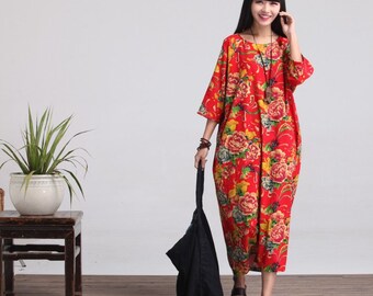 Loose Fitting Long Maxi Dress, Gown, Women Dress, Maternity Clothing LYQ011