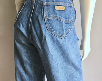 Vintage Women's 80's Gitano, Jeans, High Waisted, Tapered Leg, Denim (L)