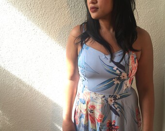 Hawaiian Print Summer Dress