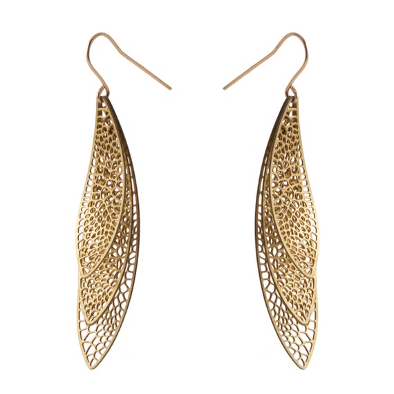 Wing Form Earrings by Nervous System