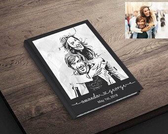 Custom Portrait Wedding Guest book. Wedding Guestbook. Custom Wedding Guest book. Wedding Notebook. Bridal Shower Book. Wedding Memory Book