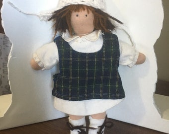 One of a kind Waldorf style handmade cloth doll