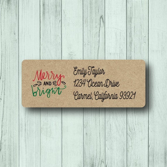 Tiny prints holiday address labels