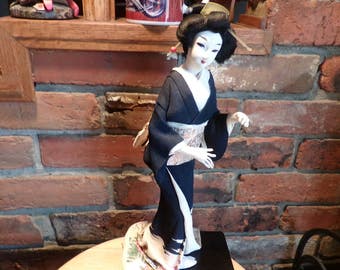 Beautiful Vintage Japanese Geisha Doll, Nisha Doll, 14 inch Japanese doll, 1940’s Geisha doll, 1940’s prop, Nisha doll