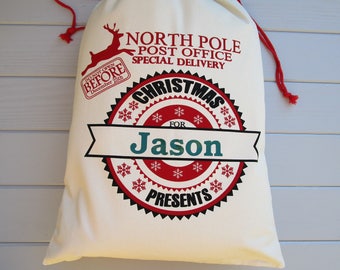 Personalized Santa Sacks / Personalized Christmas Santa Sack / Monogrammed Santa Bag / Christmas Santa Bag / Monogrammed Santa Bag