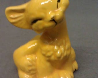 Yellow Cat with Black Features Cat Figurine