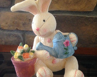Easter Bunny Figurine, Easter Decor Statue