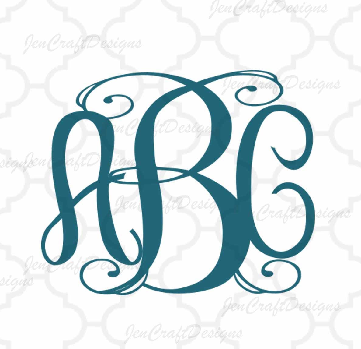 Download Classy Vine Interlocking Monogram Alphabet svg Upper ...