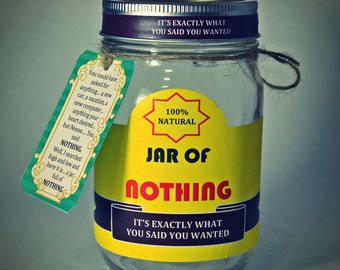 Best Gag Gift - A Jar of Nothing - Funny Gift for Boyfriend, Girlfriend, Gift for Men, Women, Friends - Birthday Gift, Christmas Gift